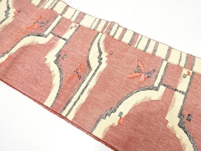 JAPANESE KIMONO / HAND WOVEN MAWATA TSUMUGI / OVERTIME WOVEN / BRANCH 